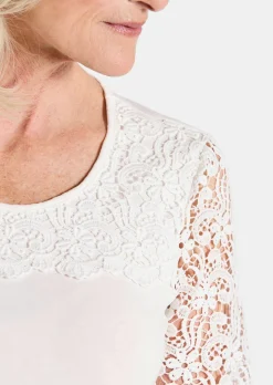 Shirt mit effektvoller Spitze