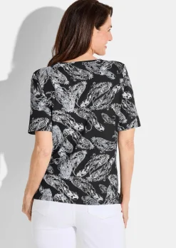 Shirt mit floralen Ornamenten
