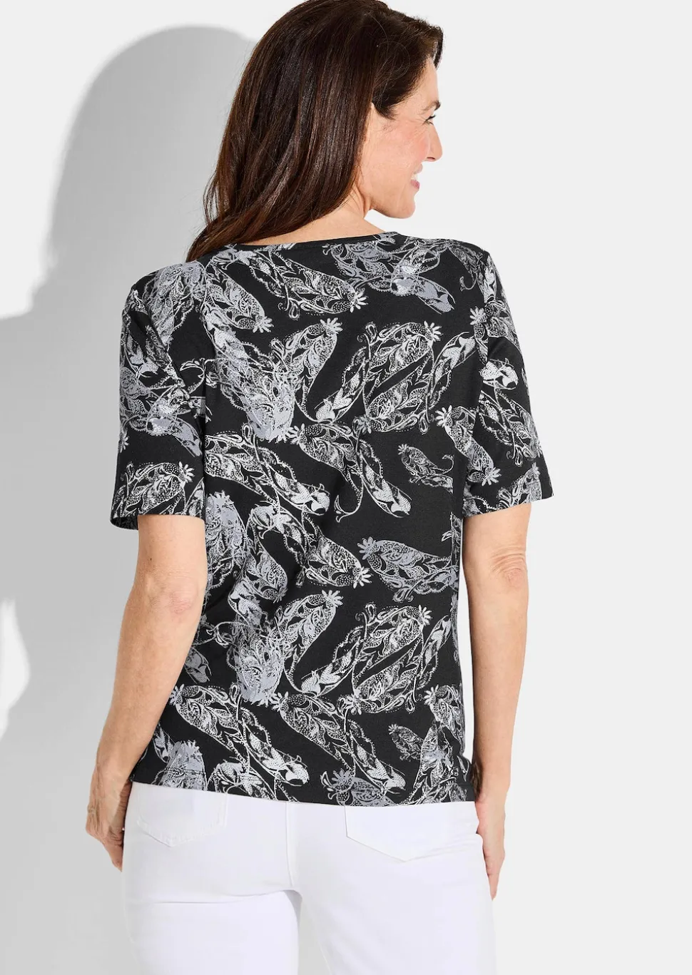 Shirt mit floralen Ornamenten