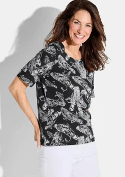 Shirt mit floralen Ornamenten