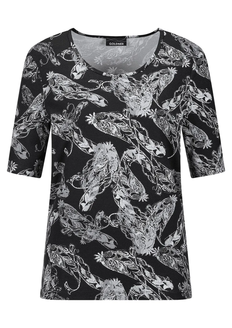Shirt mit floralen Ornamenten