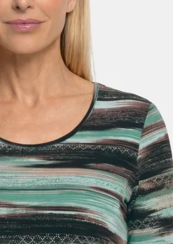 Shirt mit künstlerischem Streifenmuster