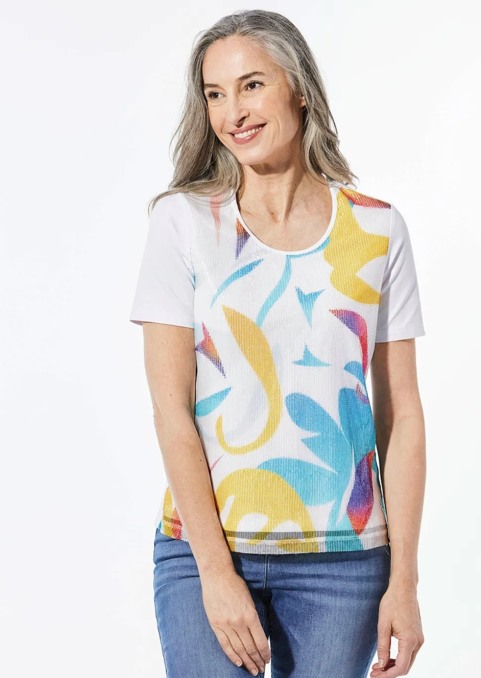 Shirt mit Rundhalsausschnitt