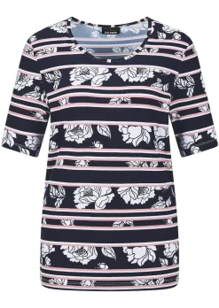 Shirt mit Streifen und Blumen