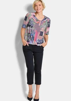 Shirt mit Wasserfallausschnitt