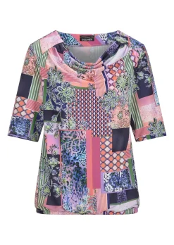 Shirt mit Wasserfallausschnitt