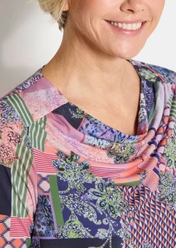 Shirt mit Wasserfallausschnitt