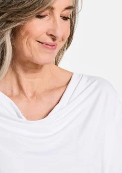 Shirt mit Wasserfallausschnitt