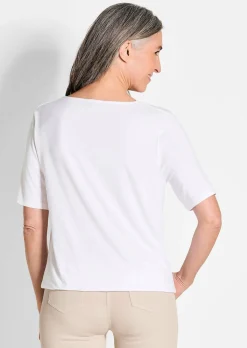 Shirt mit Wasserfallausschnitt