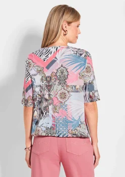 Shirt mit Wasserfallausschnitt