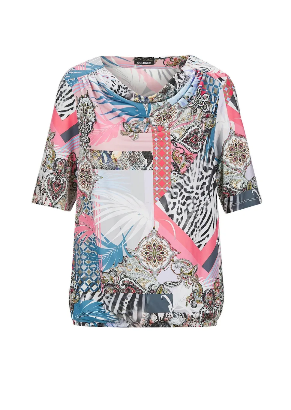 Shirt mit Wasserfallausschnitt