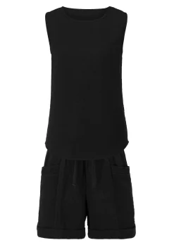 Shorty-Set aus Baumwoll-Musselin