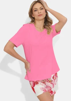 Shorty-Set mit Blütendruck
