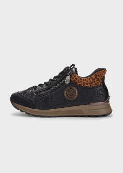 Slip-In-Sneaker mit Animal Print