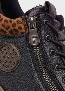 Slip-In-Sneaker mit Animal Print