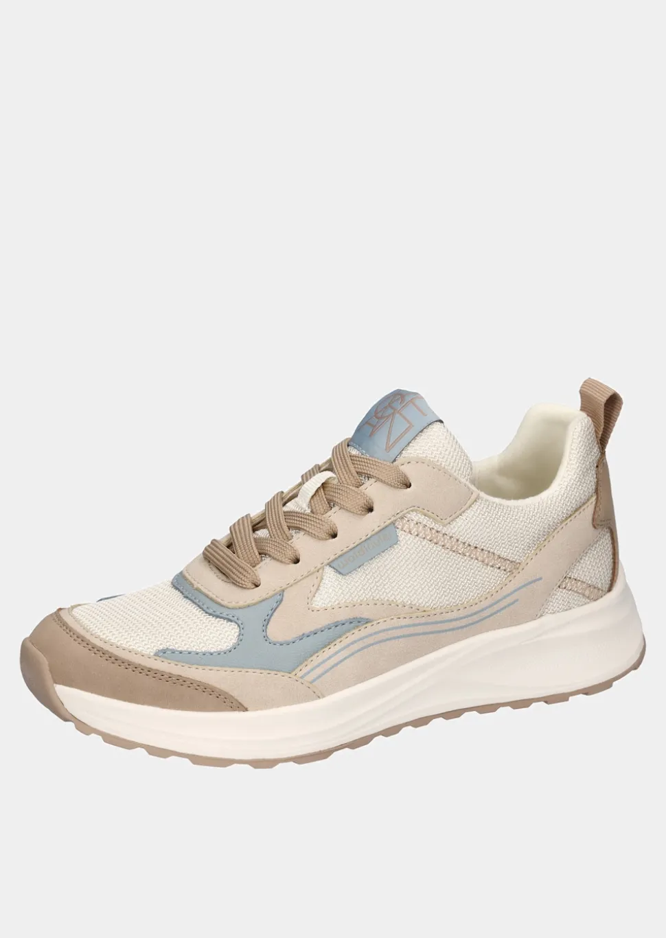 Sneaker aus Leder und Mesh