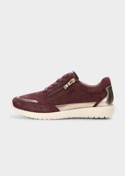 Sneaker aus Wildleder mit Metallic-Details