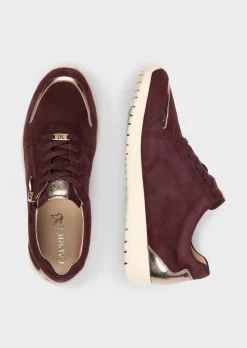 Sneaker aus Wildleder mit Metallic-Details