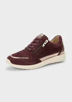 Sneaker aus Wildleder mit Metallic-Details