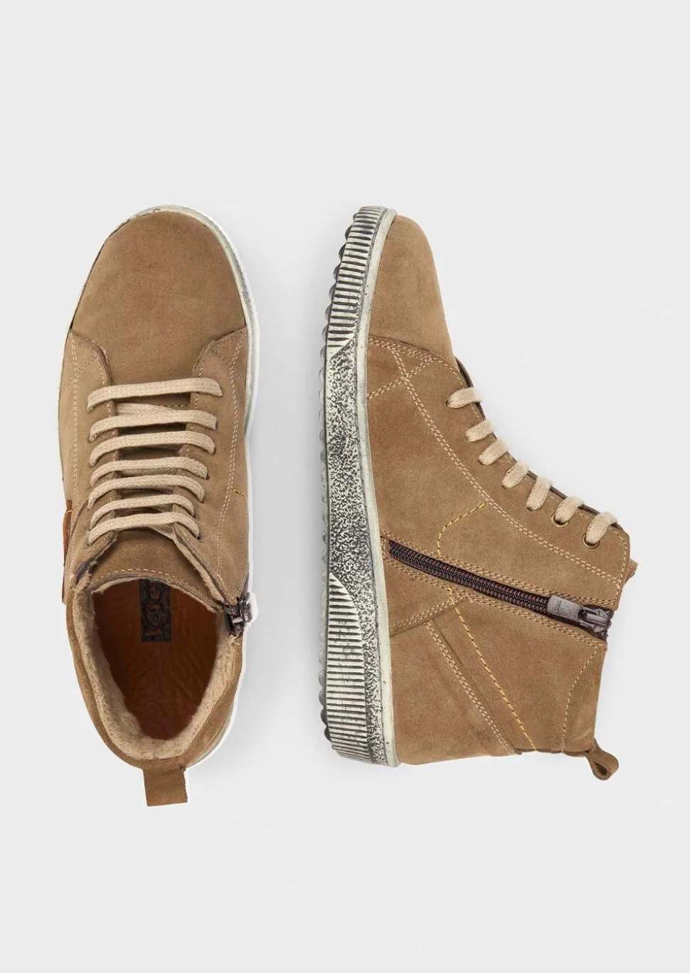 Sneaker aus Wildleder mit Reißverschluss