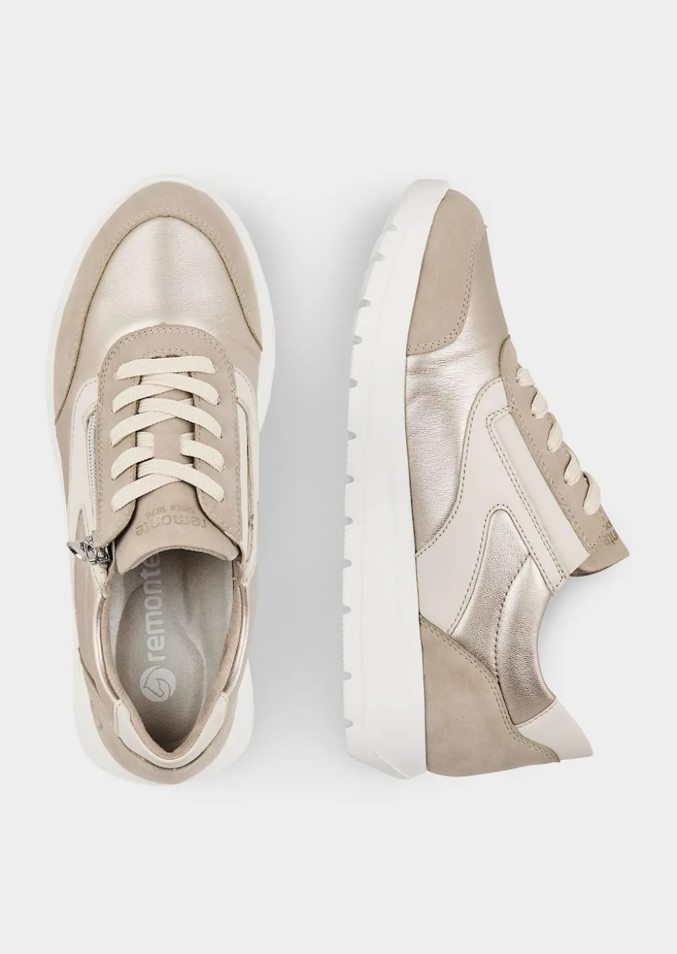 Sneaker in Matt/Glanz-Optik