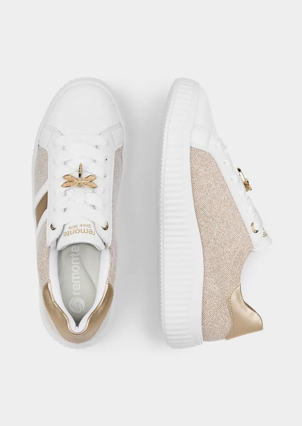 Sneaker mit Glanzelementen