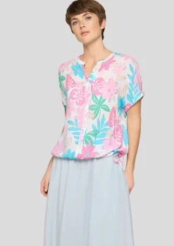 Sommerbluse mit Tunnelzug am Saum