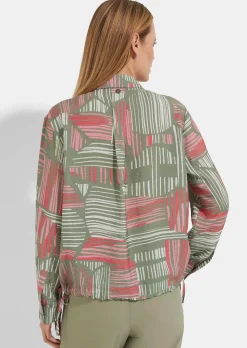 Sommerbluse mit Tunnelzug am Saum
