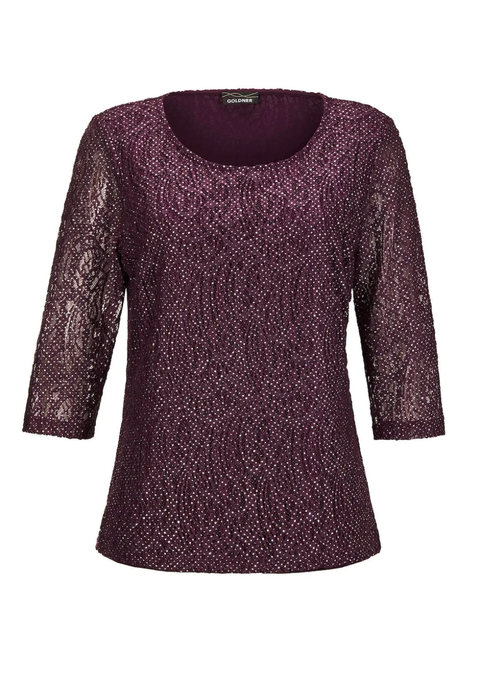 Spitzenbluse mit zartem Glanz