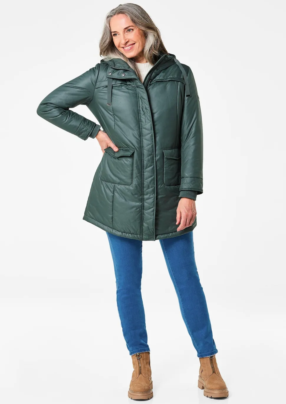 Sportiver Anorak mit warmer Wattierung