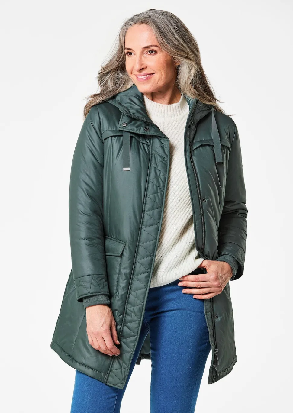Sportiver Anorak mit warmer Wattierung