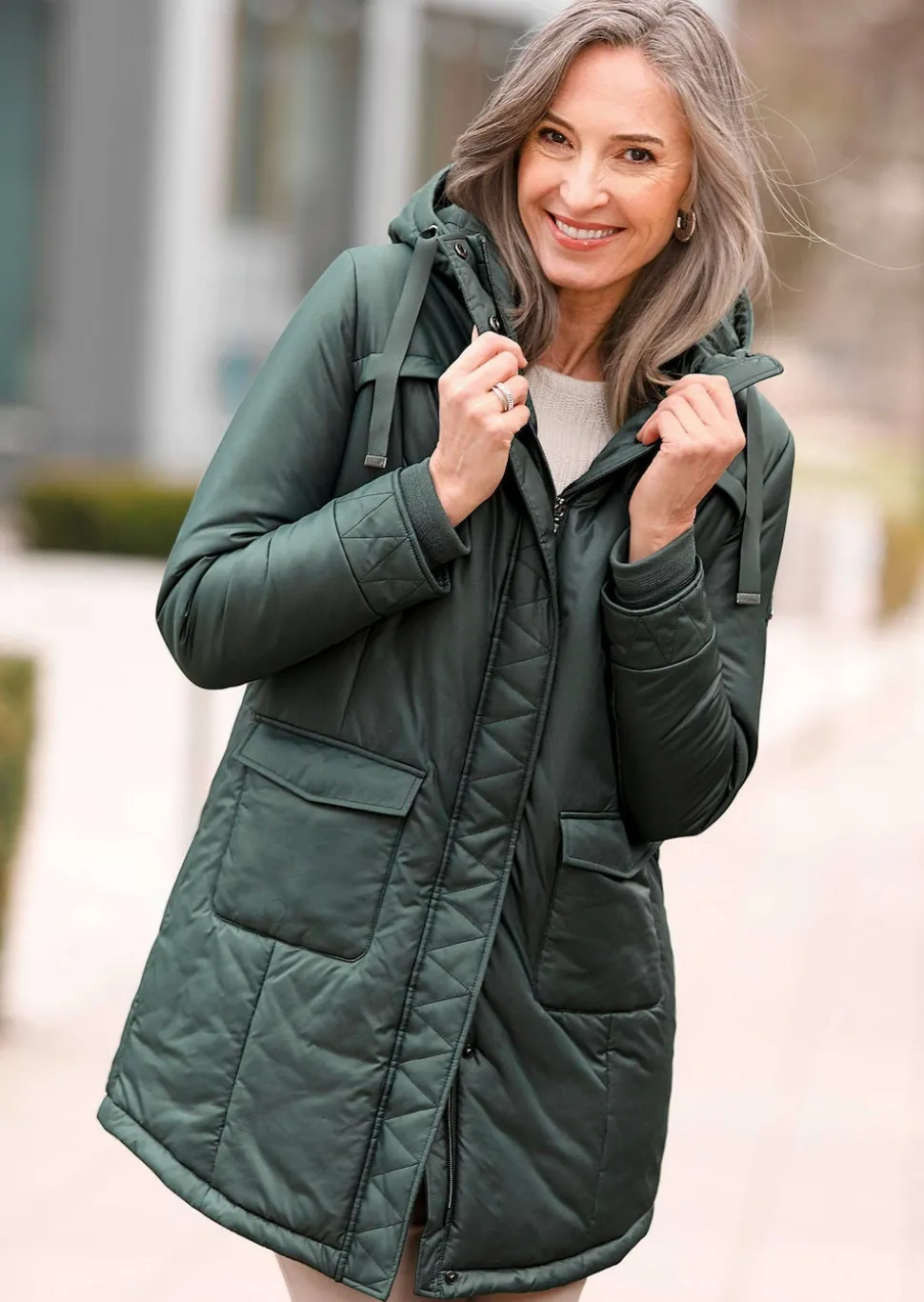 Sportiver Anorak mit warmer Wattierung