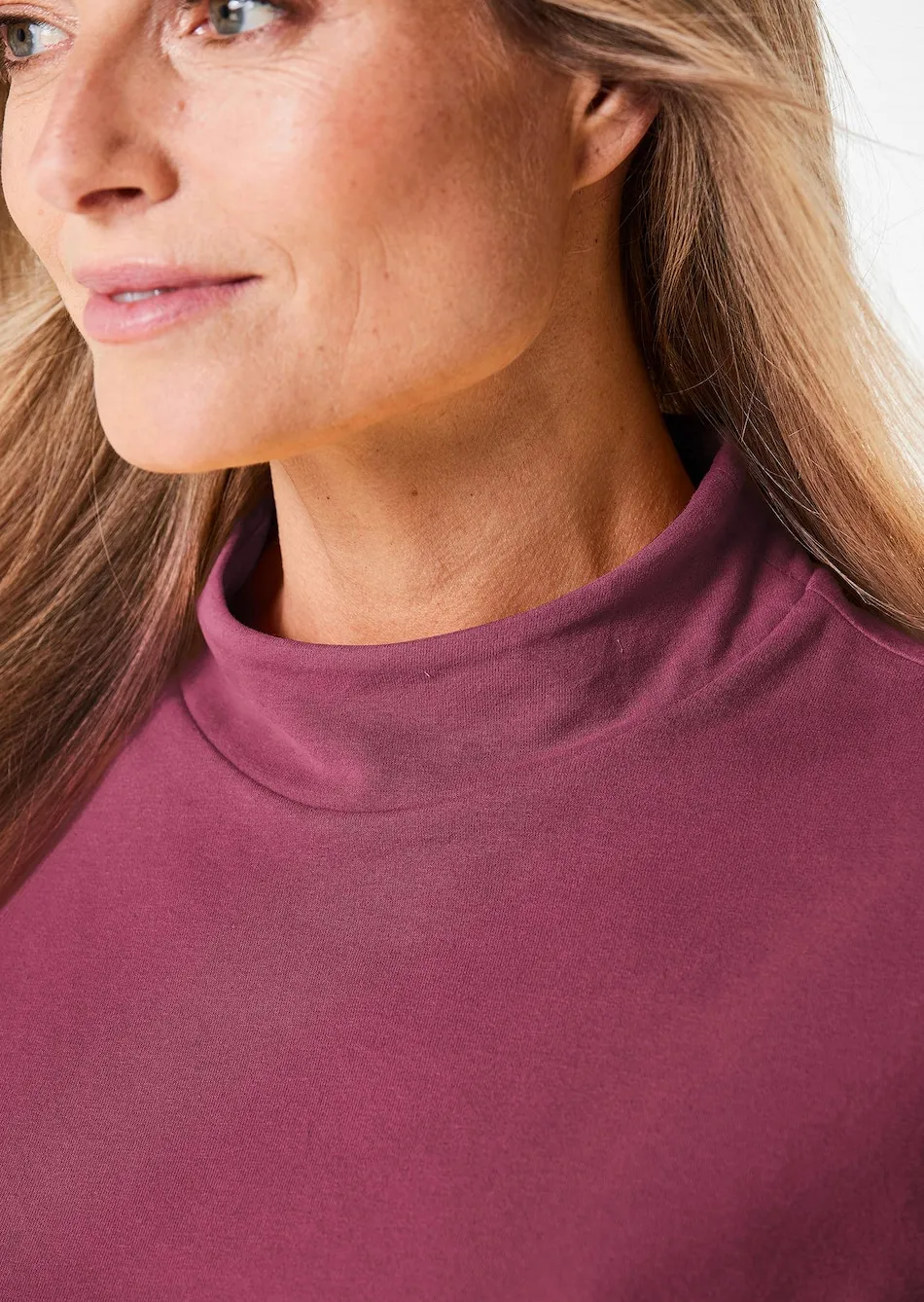 Stehkragenshirt mit Langarm