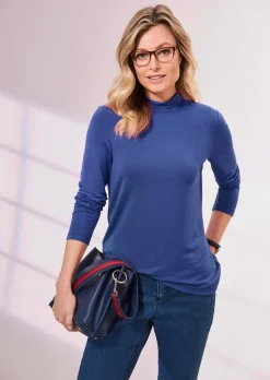 Stehkragenshirt mit Langarm