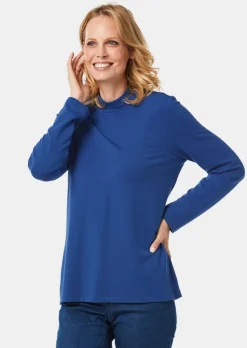 Stehkragenshirt mit Langarm