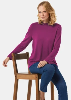 Stehkragenshirt mit Langarm