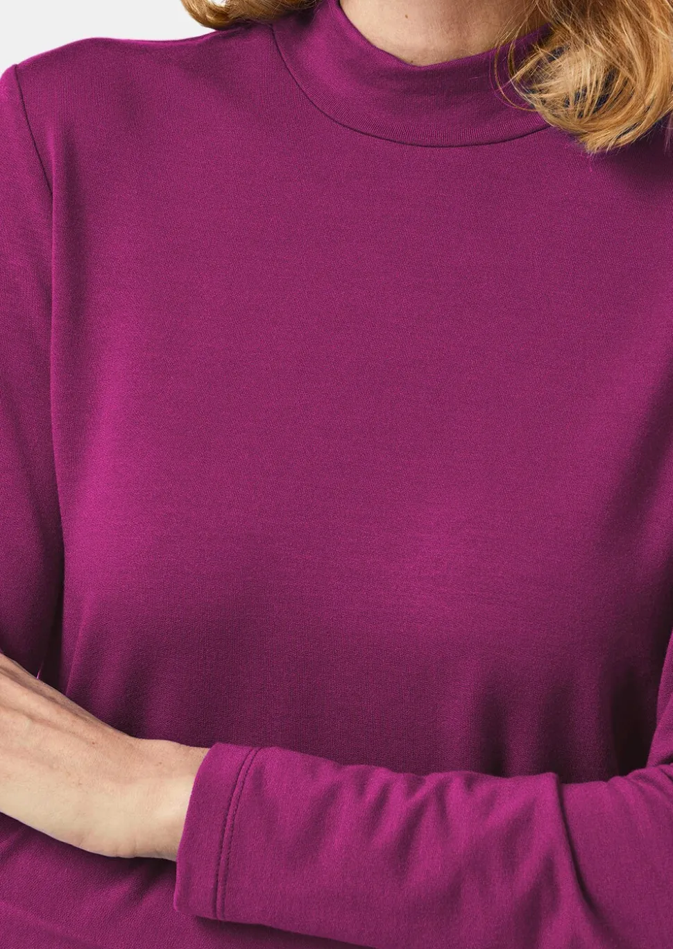 Stehkragenshirt mit Langarm