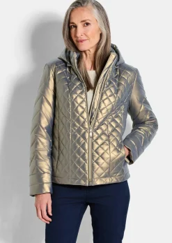 Steppjacke im Metallic-Look