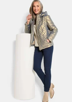 Steppjacke im Metallic-Look