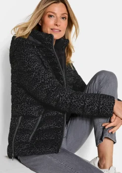 Steppjacke in Animal Print