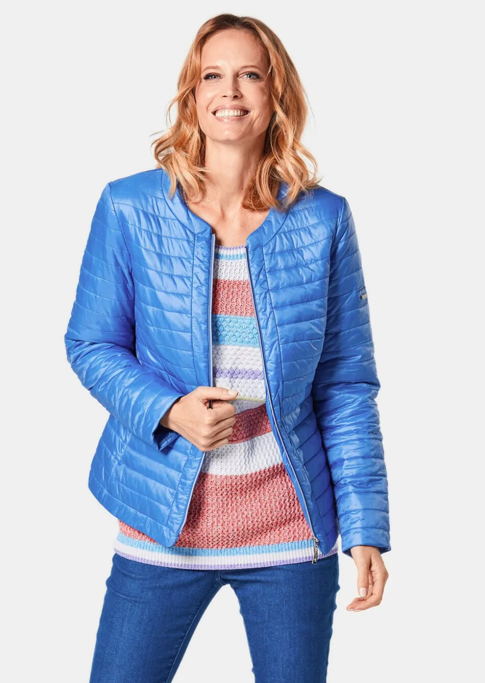 Steppjacke in zart glänzender Qualität