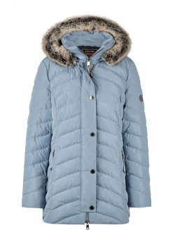 Steppjacke mit abnehmbarer Webpelz-Kapuze