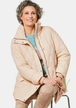 Steppjacke mit hübschem Flock-Druck