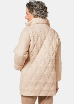 Steppjacke mit hübschem Flock-Druck