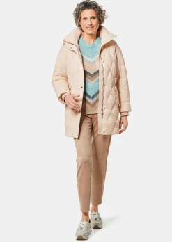 Steppjacke mit hübschem Flock-Druck