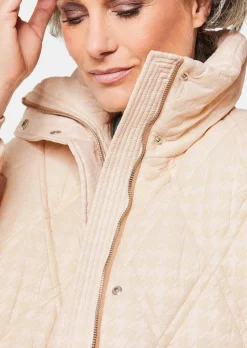 Steppjacke mit hübschem Flock-Druck