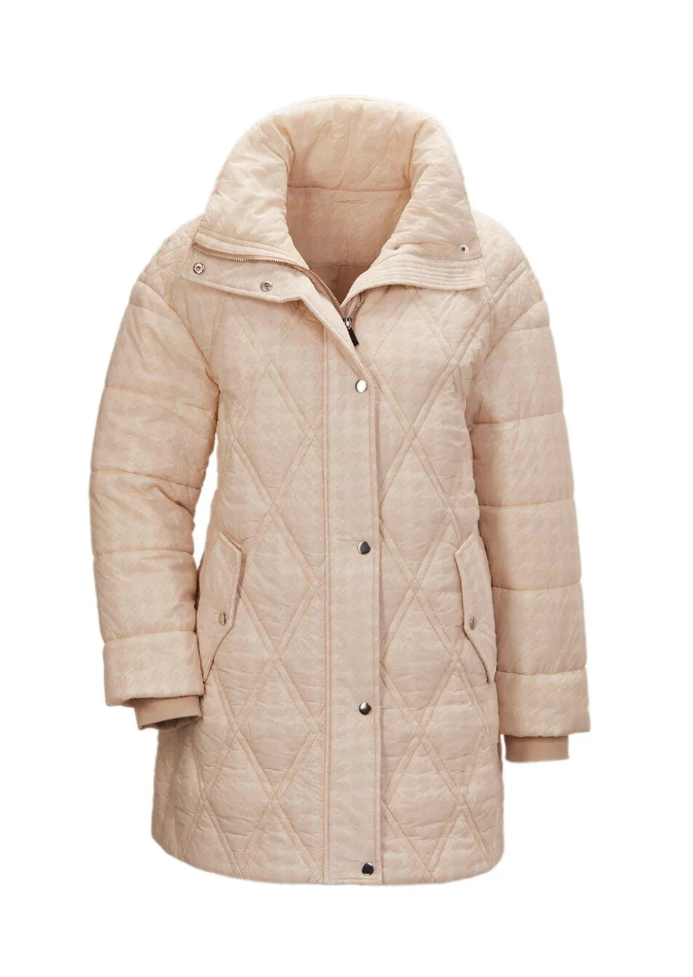 Steppjacke mit hübschem Flock-Druck