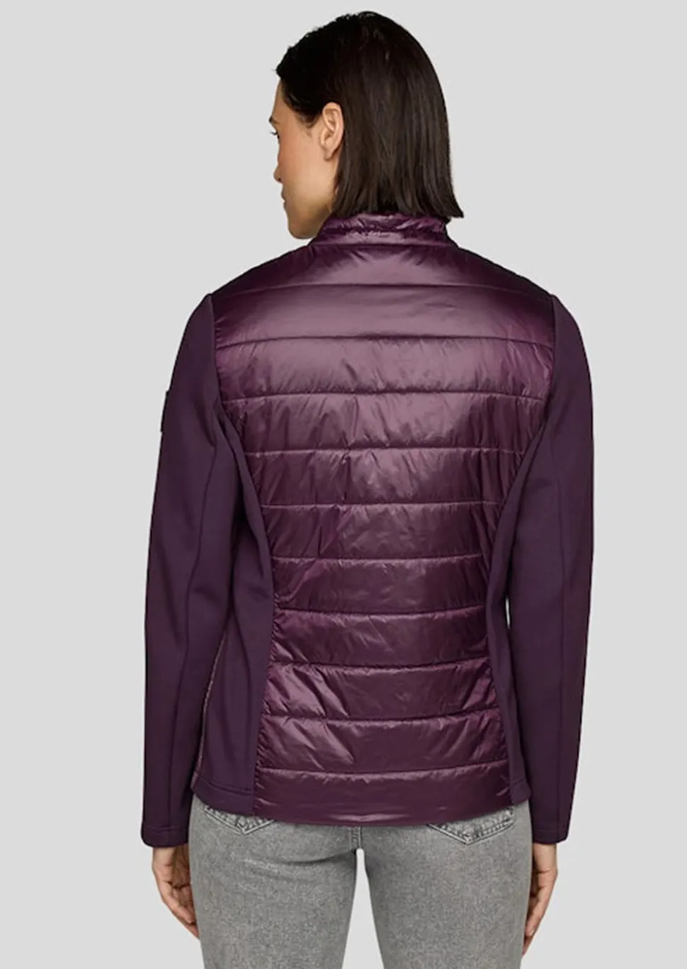 Steppjacke mit Jerseyeinsätzen