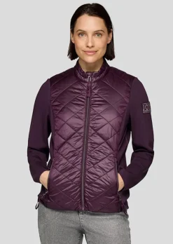 Steppjacke mit Jerseyeinsätzen