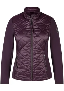 Steppjacke mit Jerseyeinsätzen